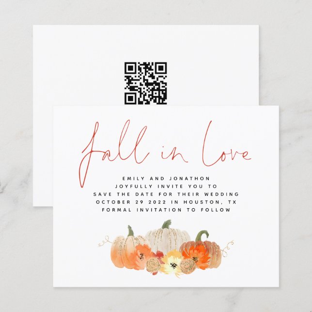 Budget Fall in Love Parties scintillant Citrouille (Devant / Derrière)