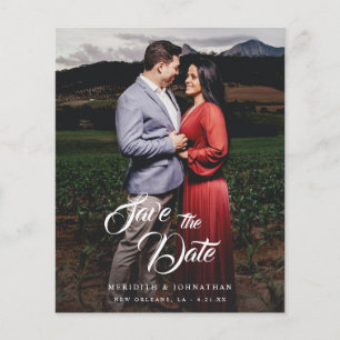 Budget Fancy Elegant Photo Enregistrer la date