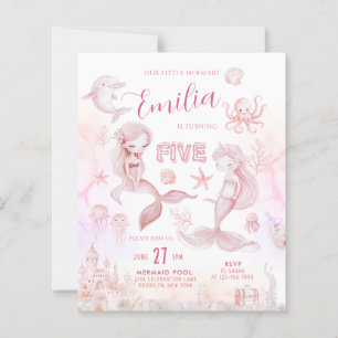 BUDGET Fantaisiste Rose Rêveur Mer Sirène Annivers