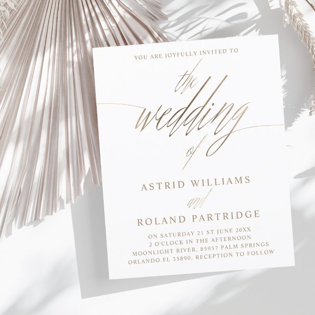 Budget Faux Gold Calligraphie le Mariage de (Créateur téléchargé)