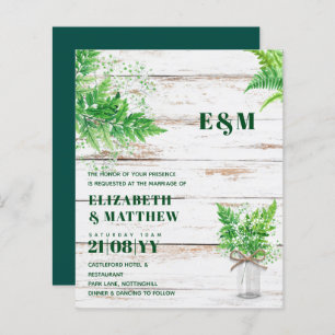 BUDGET Fermes vertes Mariage monochromatique Invit