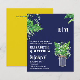 BUDGET Fern Vert Mariage Invitation