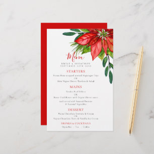 Budget Festif Mariage Poinsettia Foliage Menu