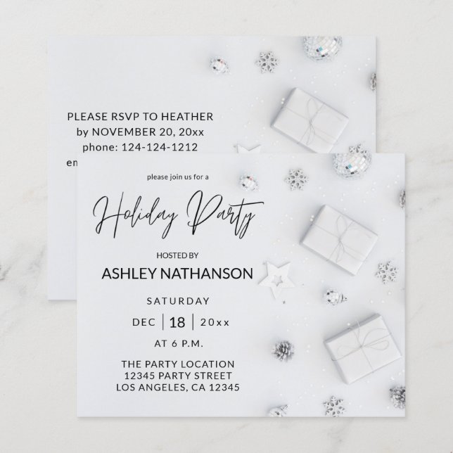 Budget Fête de Noël Pin Blanc (Devant / Derrière)