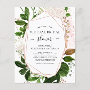 Budget Fête des mariées virtuelle Verdure Rose Or