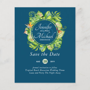 BUDGET Feuille tropicale Mariage Hawaiian Luau