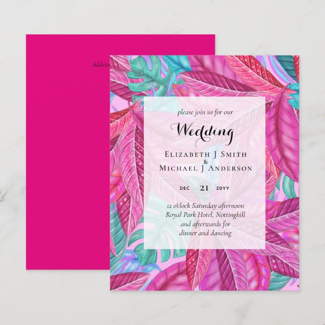 BUDGET Feuilles tropicaux Destination Mariages Inv (Devant / Derrière)