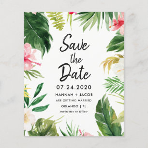 Budget Feuilles tropicaux Luau Sauvez les Dates