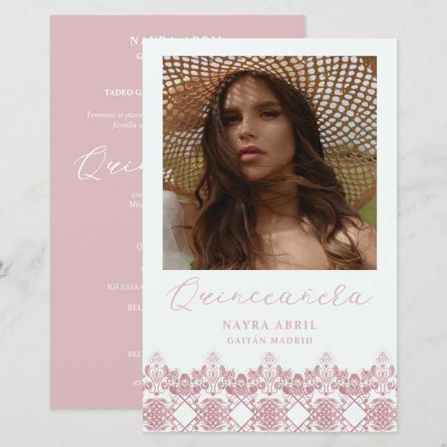 Budget Fiesta Quinceañera Español Efecto Encaje (Devant / Derrière)