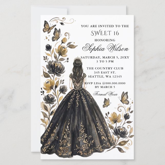 Budget Fleur de Butterfly Princesse Sweet 16 (Devant)