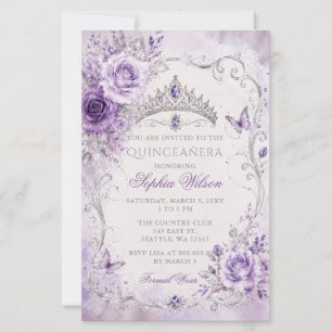 Budget Fleur de Pourpre Papillon Quinceañera Photo