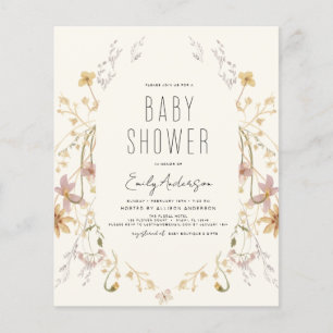 Budget Fleur sauvage Boho Baby shower Élégant mode
