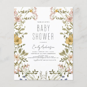Budget Fleur sauvage Boho Baby shower Élégant mode