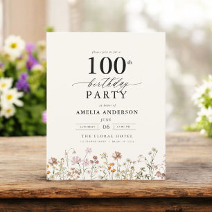 Budget Fleur sauvage Floral 100e anniversaire Invi