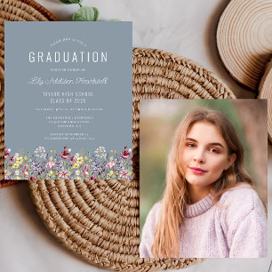 Budget Fleur sauvage Photo Dusty Blue Grad Party