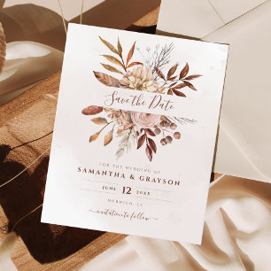 Budget Fleurs Boho Mariage d'Automne Enregistrer l