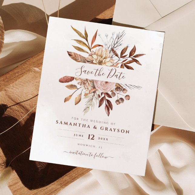 Budget Fleurs Boho Mariage d'Automne Enregistrer l (Créateur téléchargé)