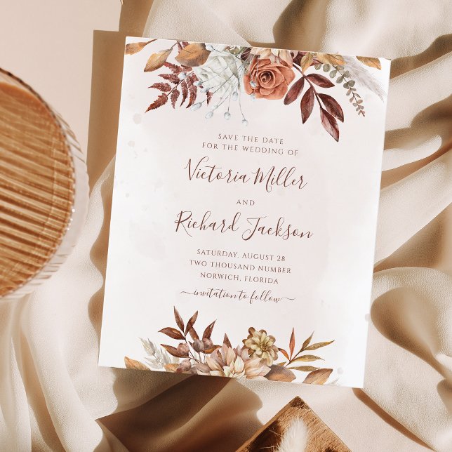 Budget Fleurs Boho Mariage d'Automne Enregistrer l (Créateur téléchargé)
