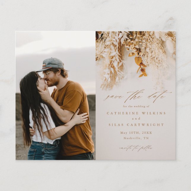 Budget Fleurs Boho Photo Mariage Enregistrer La Da (Devant)