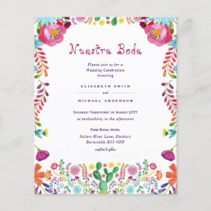 BUDGET Fleurs de Nuestra Boda Invitation de Mariag