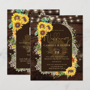 BUDGET Fleurs de soleil lumières dentelle mariage 