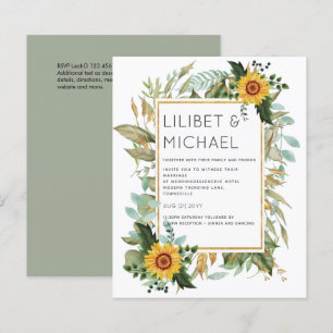 Budget Fleurs de soleil rustiques BOHO Mariage ver