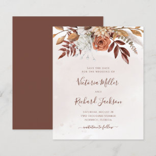 Budget Fleurs de Terracotta Rouille Boho Feuillage