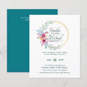 BUDGET Fleurs d'été Invitations de mariage