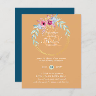 BUDGET Fleurs d'été Invitations de mariage