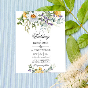 Budget fleurs sauvages verdure fleurie invitation