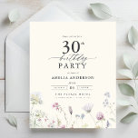 Budget Floral 30e anniversaire Invitation<br><div class="desc">Célébrez dans le style avec une calligraphie fleurie jardin 30e anniversaire invitation, parfait pour un évènement marquant. Avec ses motifs floraux vibrants et son élégante calligraphie, cette invitation donne un ton fantaisiste mais sophistiqué à votre célébration. Le thème du jardin luxuriant mêle beauté naturelle et typographie gracieuse, créant un look...</div>
