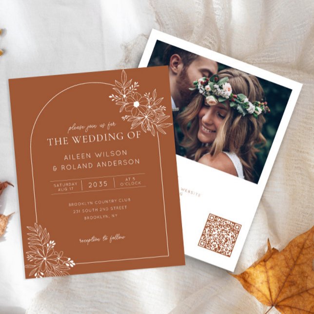 Budget Floral Arch Terracotta Photo Boho Mariage (Créateur téléchargé)