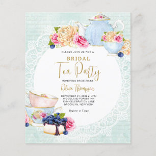BUDGET Floral Blueberry Teapot Bride Teapot Party