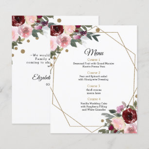 Budget Floral Bourgogne or Mariage géométrique Men