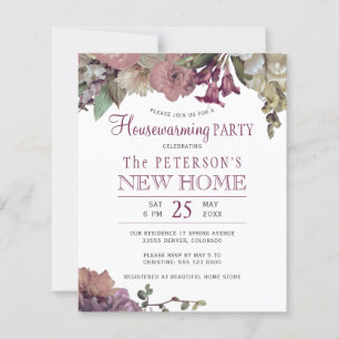 Budget floral chic à l'intérieur invitation