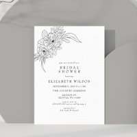 Budget Floral Croquis Invitation nuptiale douche