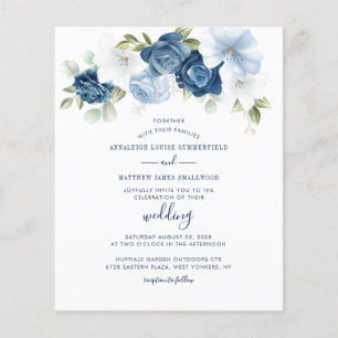 Budget Floral Dusty Blue Greenery Mariage