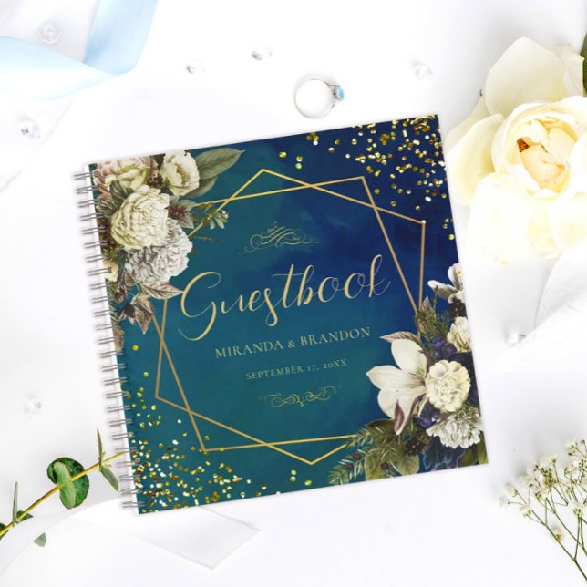 Budget Floral Emerald Green Gold Mariage livre d'o (Créateur téléchargé)