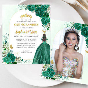 Budget Floral Emerald Green Princess Photo Quince