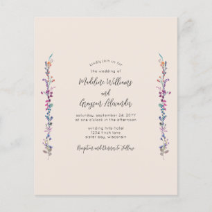 Budget Floral Fleur sauvage Faire-part de mariage