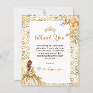 BUDGET Floral Floral Gold Photo Quinceanera