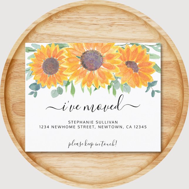 Budget Floral J'ai déménagé Faire-part mobile (Créateur téléchargé)