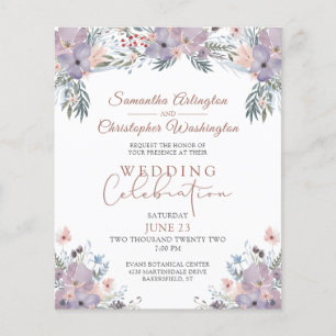 Budget Floral Mariage Fête Invitation