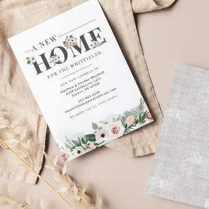 Budget Floral Nouvelle adresse Moving Faire-part
