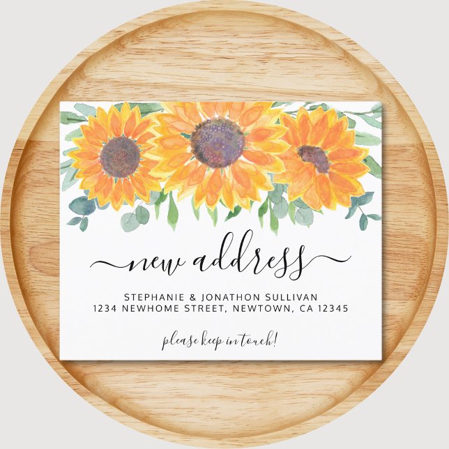 Budget Floral Nouvelle adresse Moving Faire-part (Créateur téléchargé)