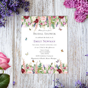 Budget Floral Papillon nuptiale Invitation de douc