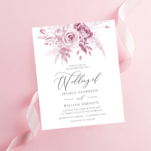 Budget floral rose poussiéreux
