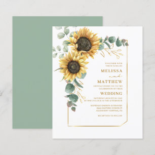 Budget Floral Tournesol Eucalyptus Mariage Invitat