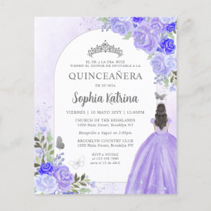 Budget Floral Violet BILINGUE Espagnol Quinceanera
