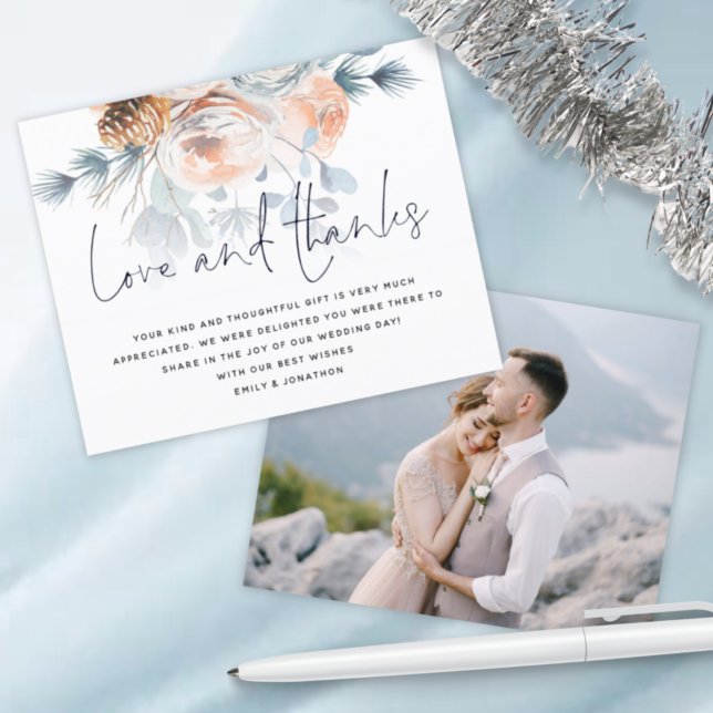 Budget Florals Love Merci Photo Mariage Merci (Créateur téléchargé)